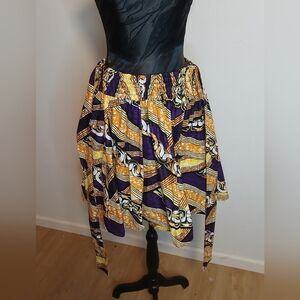 Vibrant Yellow and Purple Skirt